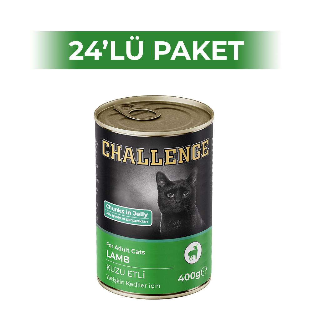 Challenge Kuzu Etli Yetişkin Kedi Konservesi 400 gr 24 AdetChallenge