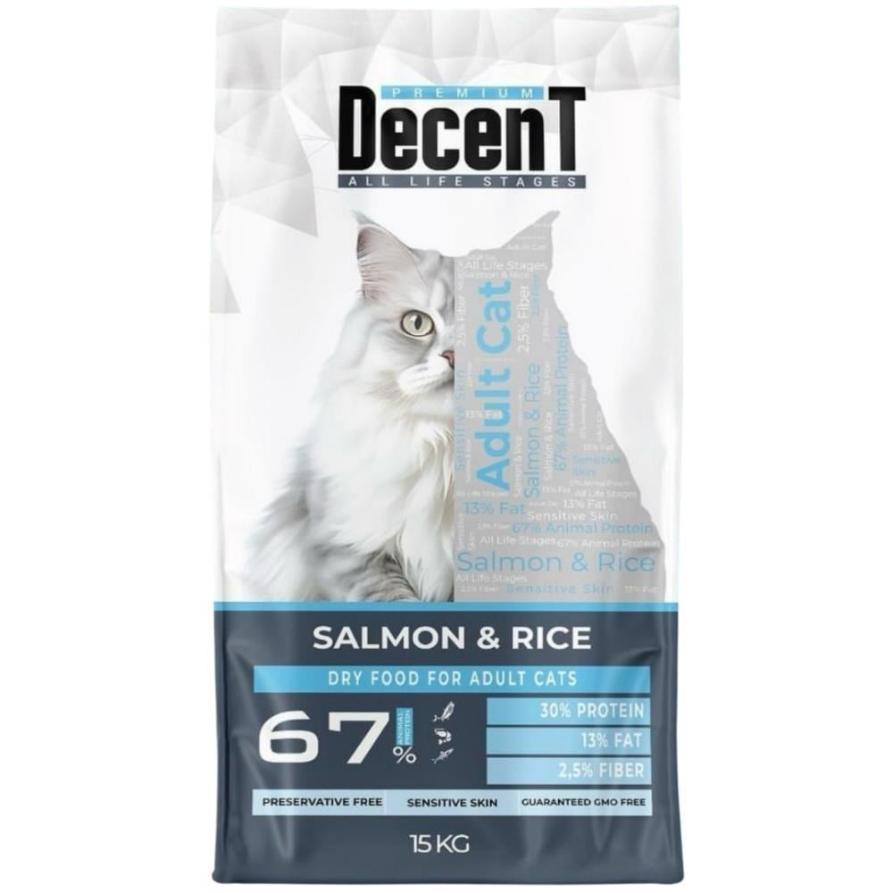 Decent Somonlu Yetişkin Kedi Maması 15 kgDecent