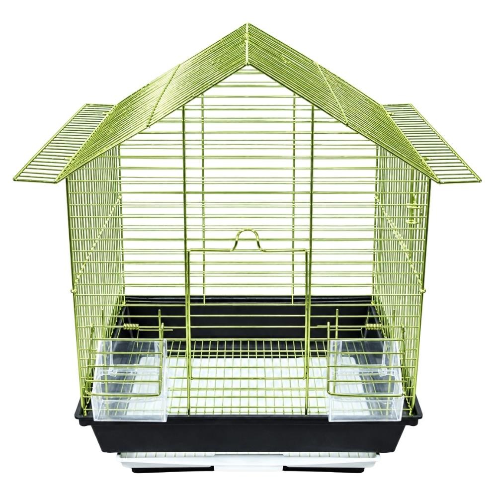 EuroGold Üçgen Çatılı Pirinç Kuş Kafesi 34,5 x 28 x 45,5 cmEuroGold