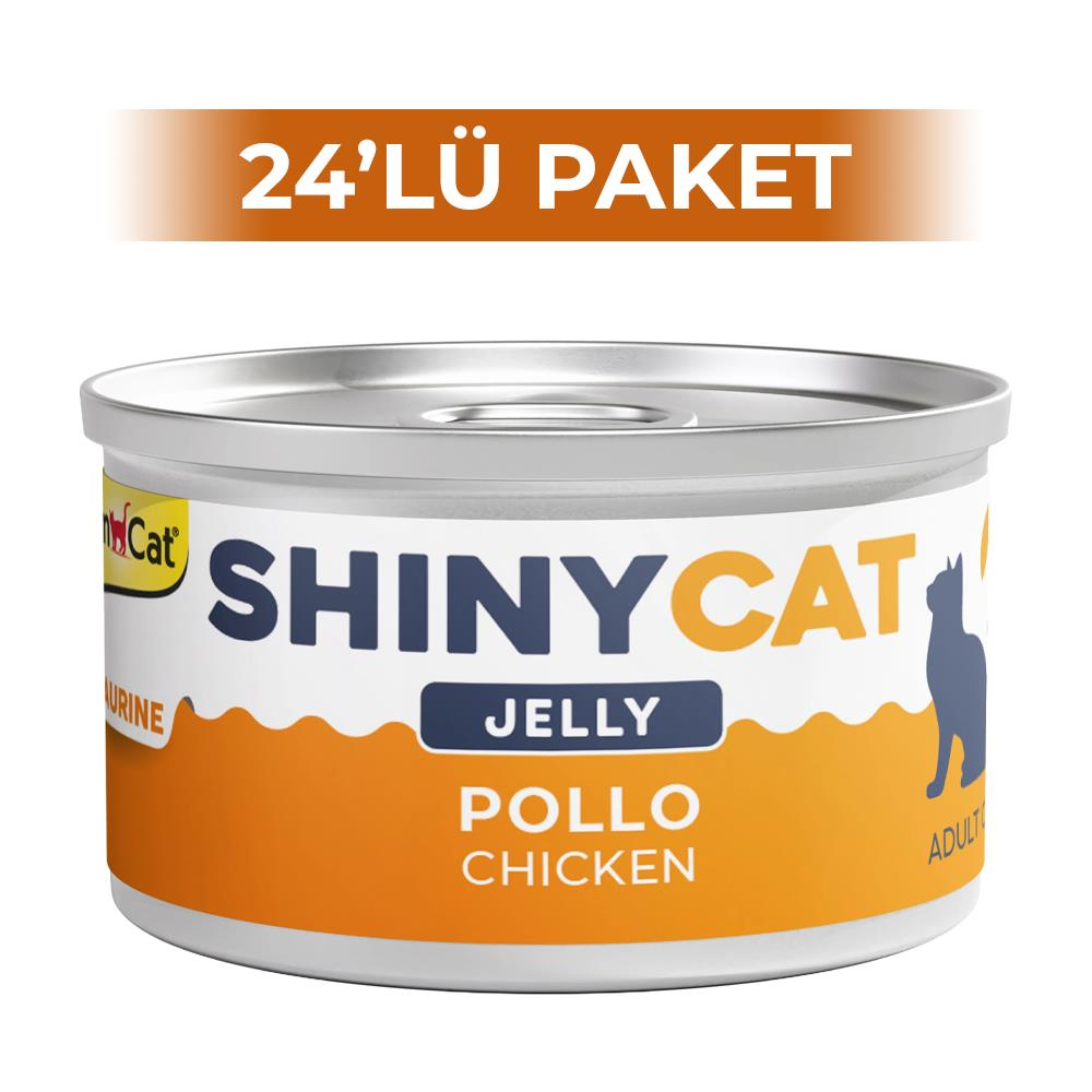 GimCat Shinycat Jöle İçinde Tavuklu Kedi Konservesi 70 gr 24 AdetGimcat