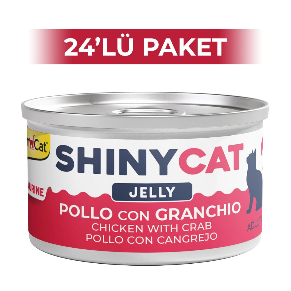 GimCat Shinycat Jöle İçinde Tavuklu ve Yengeçli Kedi Konservesi 70 gr 24 AdetGimcat