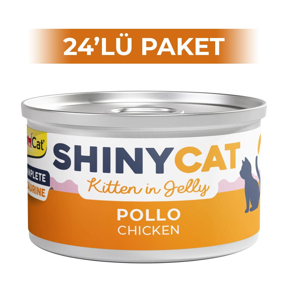 GimCat Shinycat Jöle İçinde Tavuklu Yavru Kedi Konservesi 70 gr 24 AdetGimcat