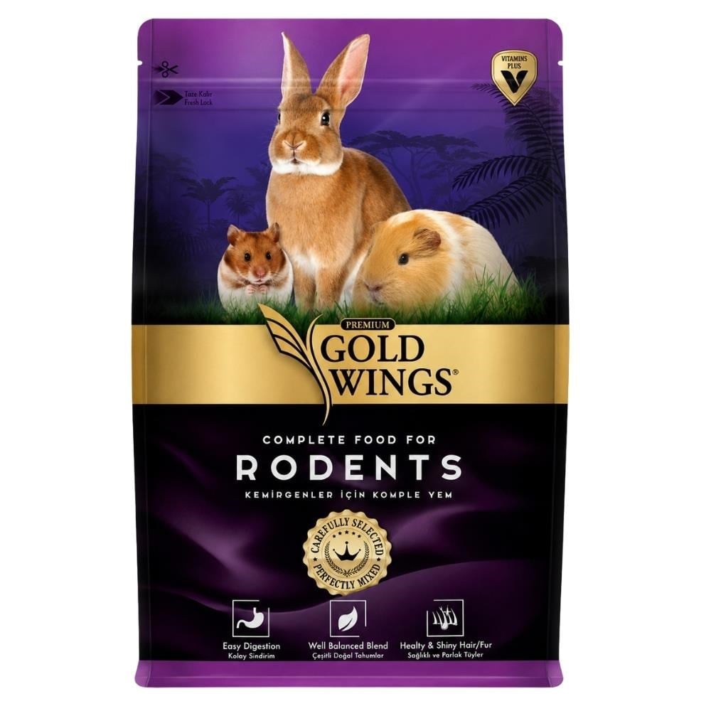 Gold Wings Premium Kemirgen Yemi 1 kgGold Wings