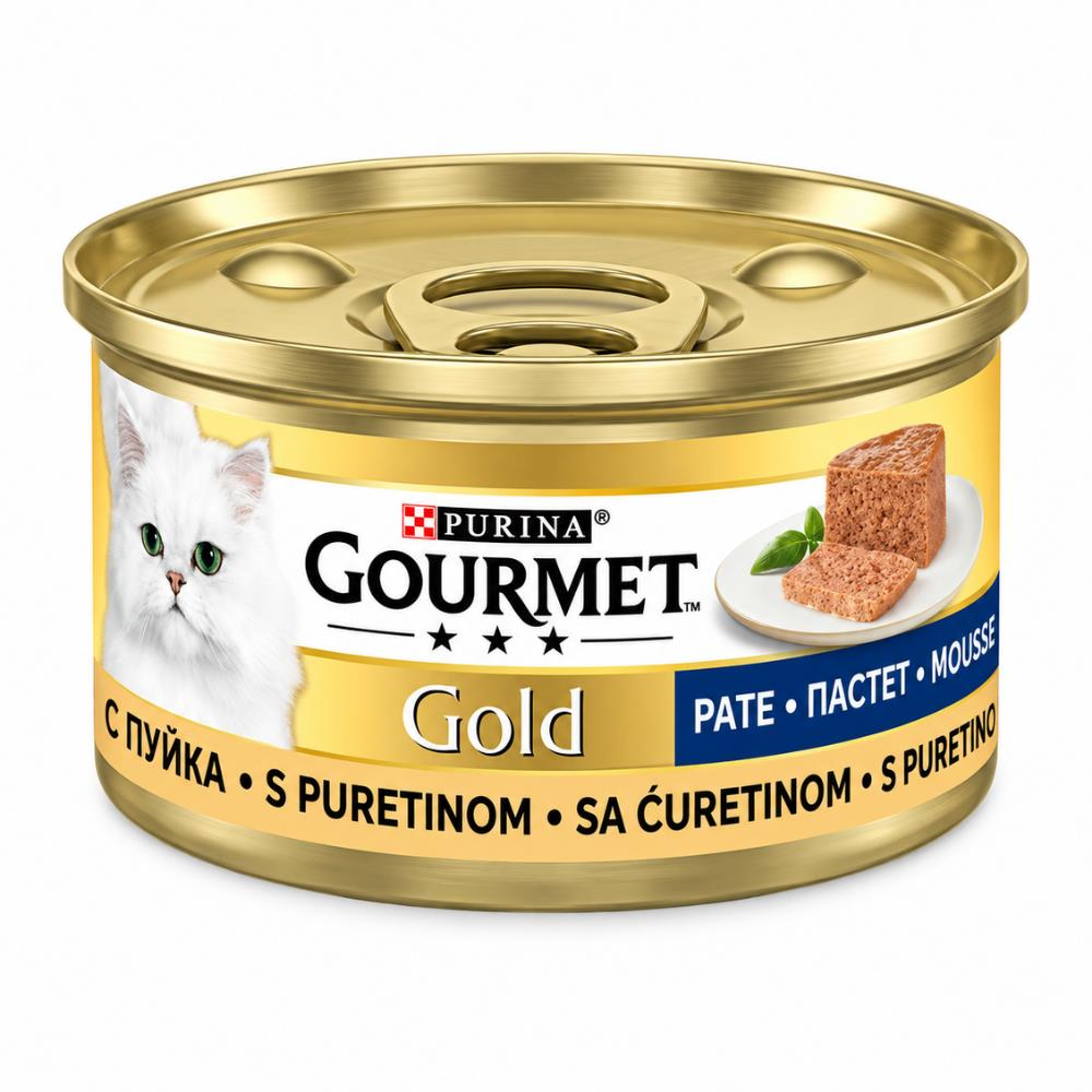 Gourmet Gold Hindili Kıyılmış Yetişkin Kedi Konservesi 85 grGourmet