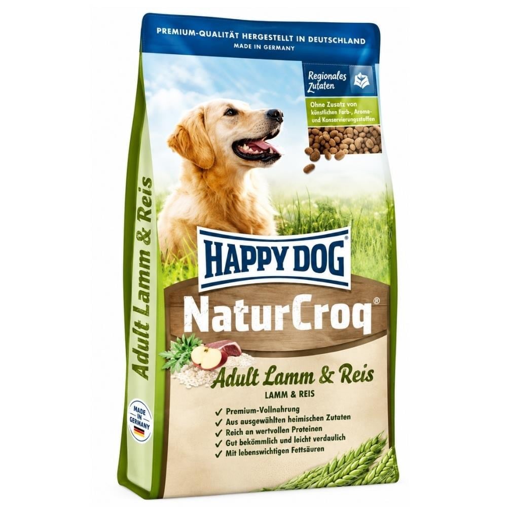 Happy Dog NaturCroq Kuzu Etli ve Pirinçli Yetişkin Köpek Maması 15+3 kgHappy Dog