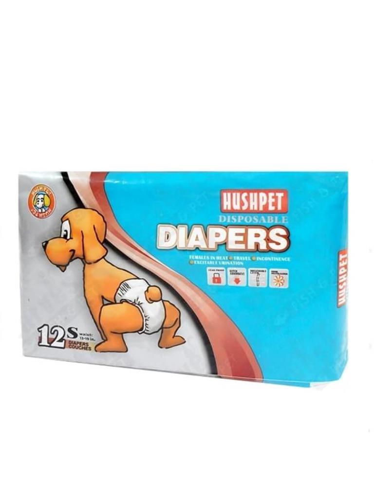 Hushpet Minik Irklar için Köpek Bezi S 4-7 kg 12'liHushpet