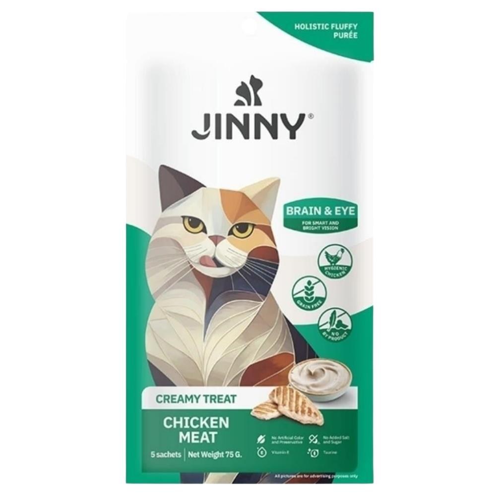 Jinny Creamy Tavuklu Sıvı Kedi Ödül Maması 5x15 gr 12'liJinny
