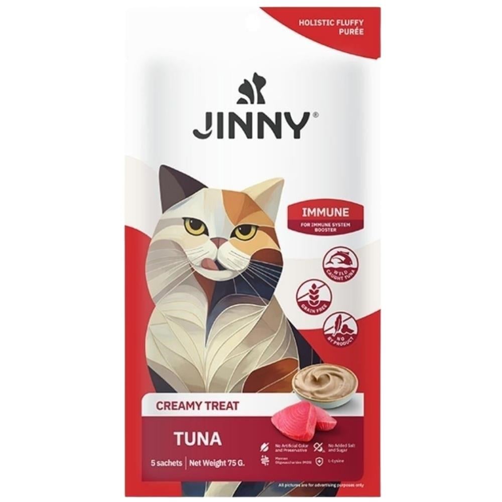 Jinny Creamy Ton Balıklı Kedi Sıvı Ödül Maması 5x15 grJinny