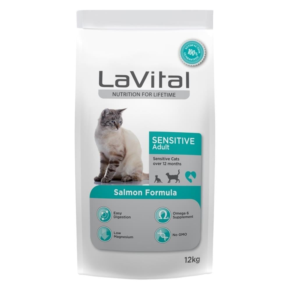 LaVital Sensitive Somonlu Yetişkin Kedi Maması 12 kgLaVital