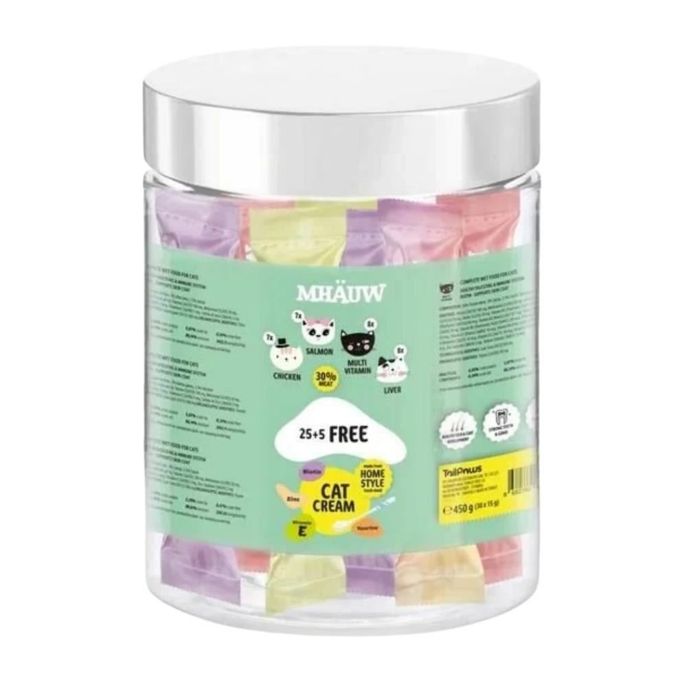 Mhauw Karışık Kremalı Sıvı Kedi Ödülü 30x15 grMhauw