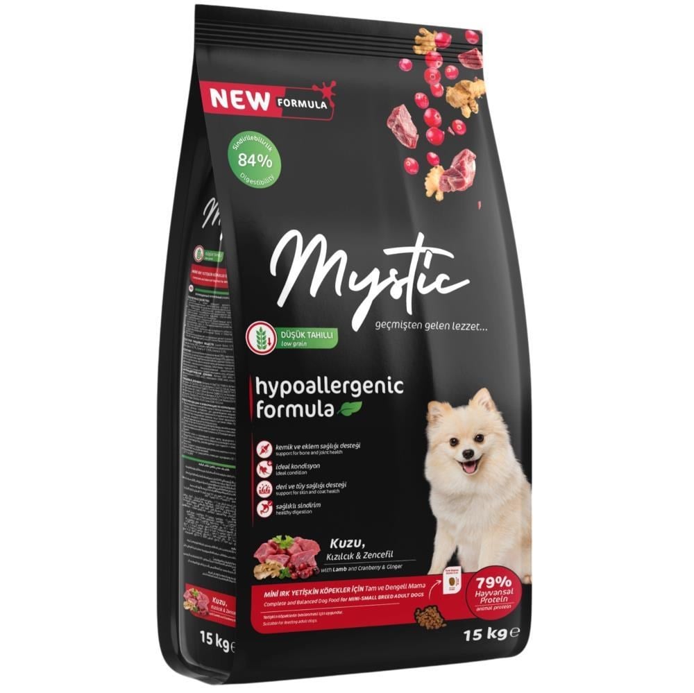 Mystic Mini Irk Kuzu Etli Yetişkin Köpek Maması 15 kgMystic 