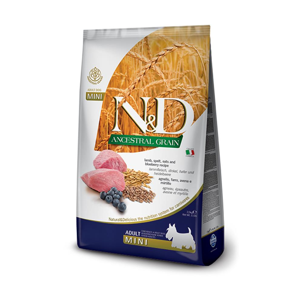 N&D Düşük Tahıllı Kuzu Etli ve Yaban Mersinli Küçük Irk Köpek Maması 2,5 kgND