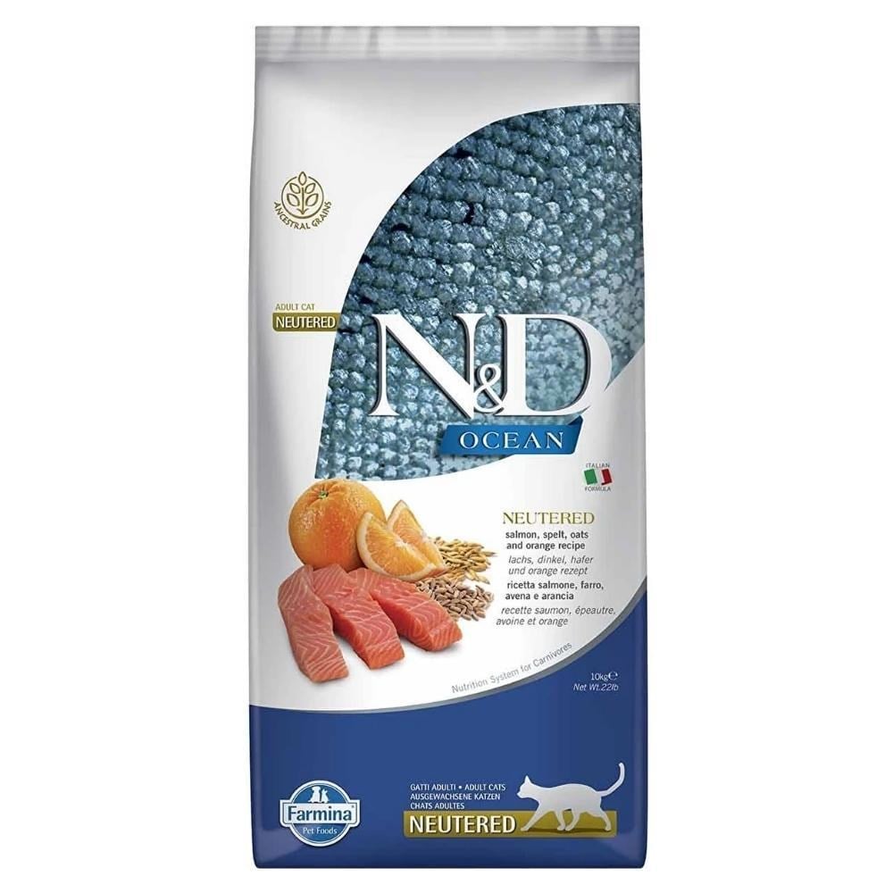 N&D Düşük Tahıllı Somonlu Kısırlaştırılmış Kedi Maması 10 kgND