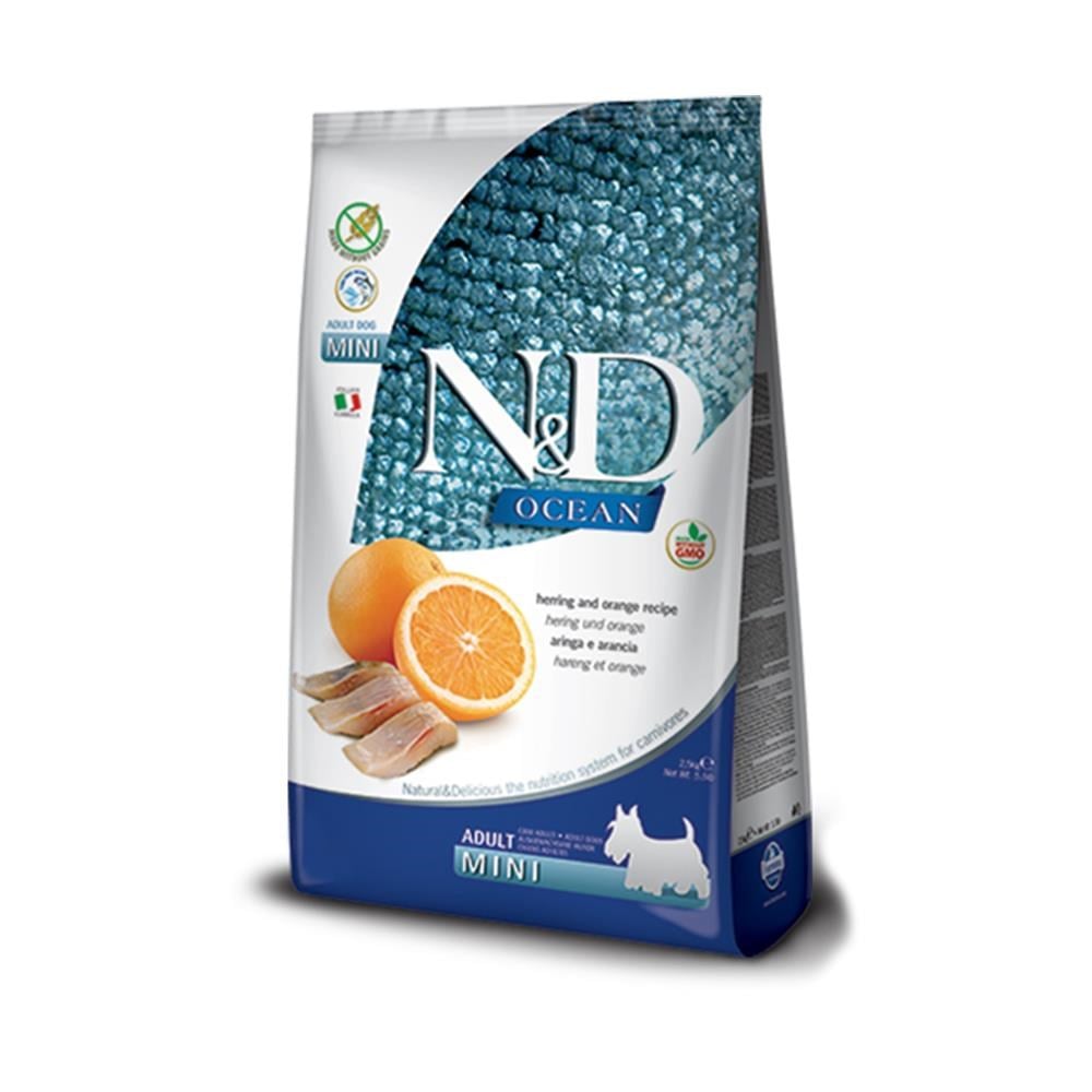 N&D Ringa Balıklı ve Portakallı Küçük Irk Köpek Maması 2,5 kgND