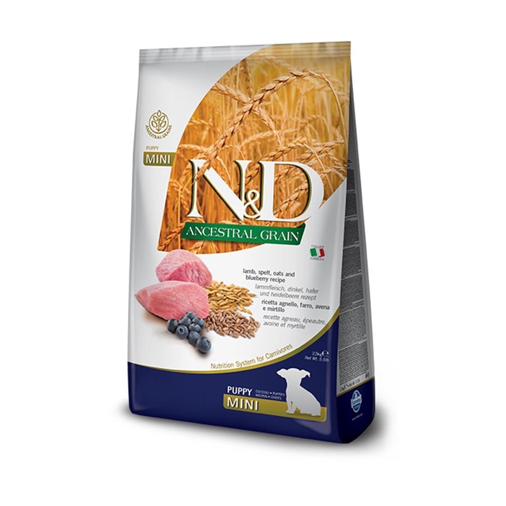 N&D Tahıllı Kuzu Yaban Mersini Küçük Irk Yavru Köpek Maması 7 kgND
