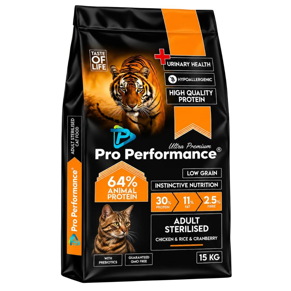 Pro Performance Tavuklu ve Pirinçli Kısırlaştırılmış Kedi Maması 15 kgPro Performance