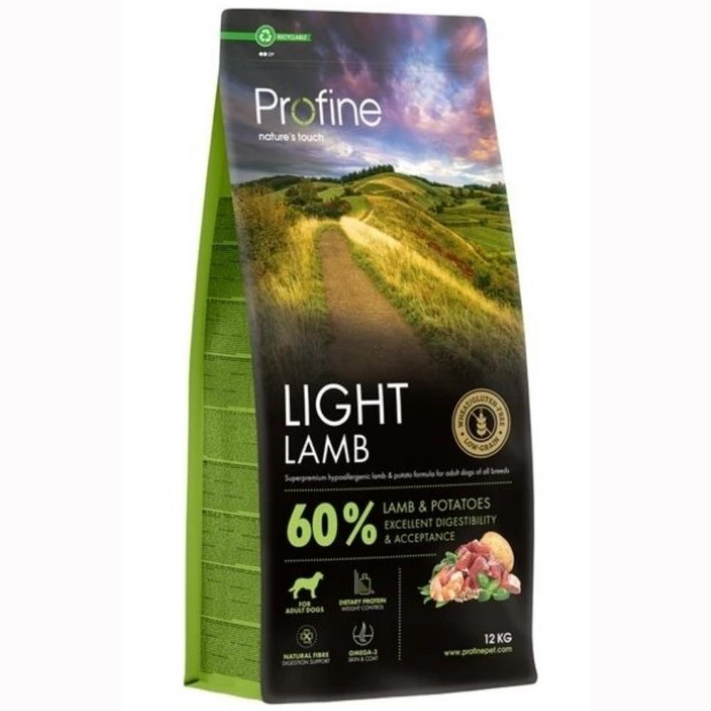 Profine Light Glutensiz Kuzulu Yetişkin Köpek Maması 12 kgProfine