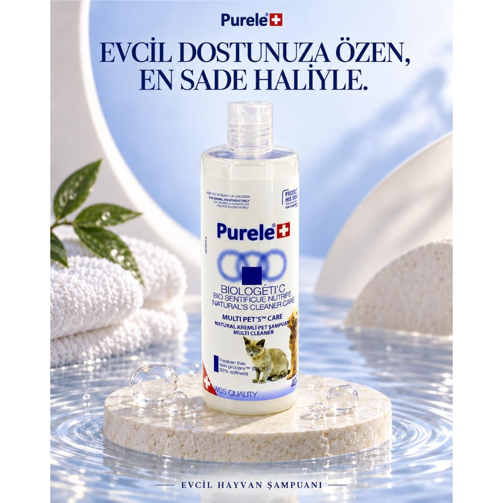 Purele Biologetic Kremli Kedi ve Köpek Şampuanı 400 mlPurele
