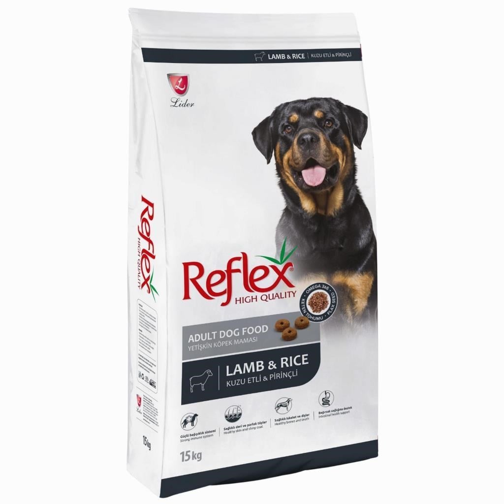 Reflex Kuzu Etli ve Pirinçli Yetişkin Köpek Maması 15 kgReflex