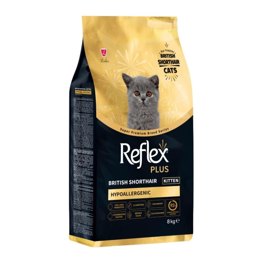 Reflex Plus Hipoalerjenik British Shorthair Yavru Kedi Maması 8 kgReflex Plus