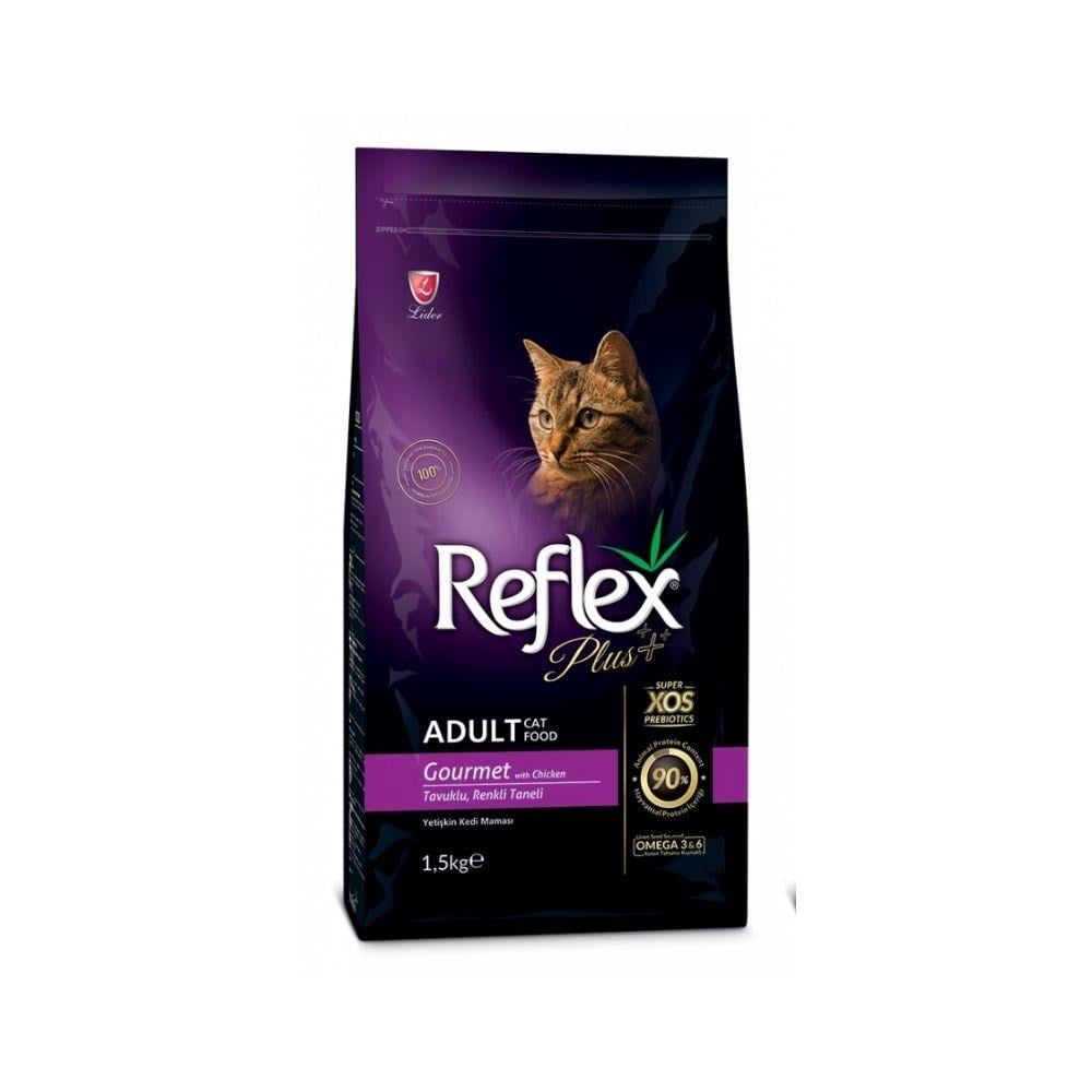 Reflex Plus Tavuklu Renkli Taneli Yetişkin Kedi Maması 1,5 kgReflex Plus