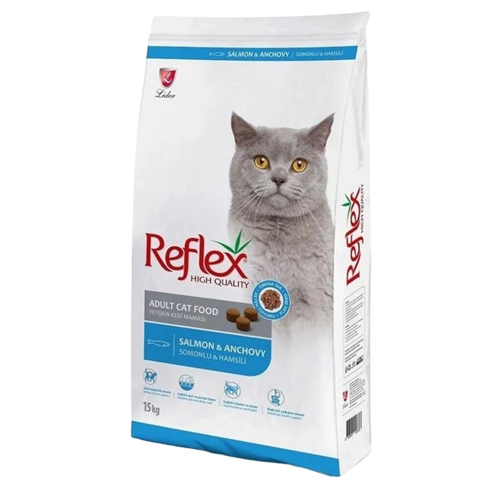 Reflex Somonlu ve Hamsili Yetişkin Kedi Maması 15 kgReflex