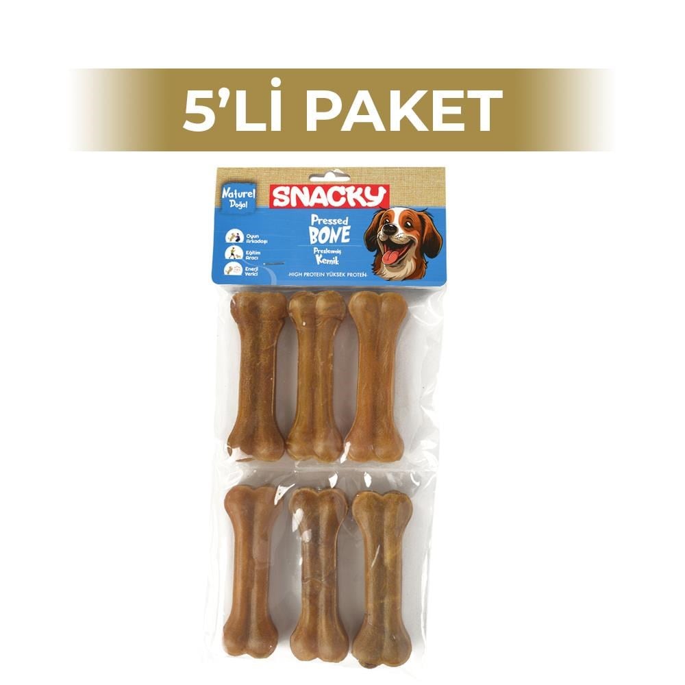 Snacky Natural Köpek Çiğneme Kemiği 10 cm 6'lı 5 PaketSnacky