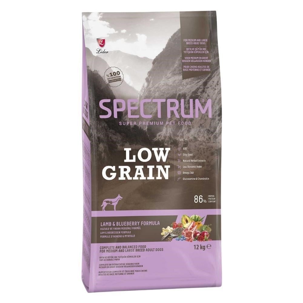 Spectrum Düşük Tahıllı Kuzulu Yaban Mersinli Orta ve Büyük Irk Yetişkin Köpek Maması 12 kgSpectrum