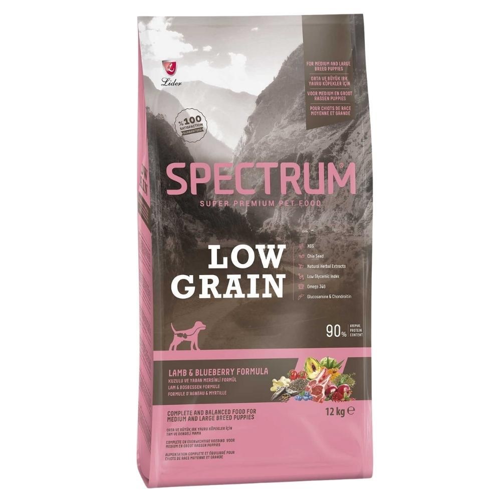 Spectrum Düşük Tahıllı Kuzulu Yaban Mersinli Orta ve Büyük Irk Yavru Köpek Maması 12 kgSpectrum