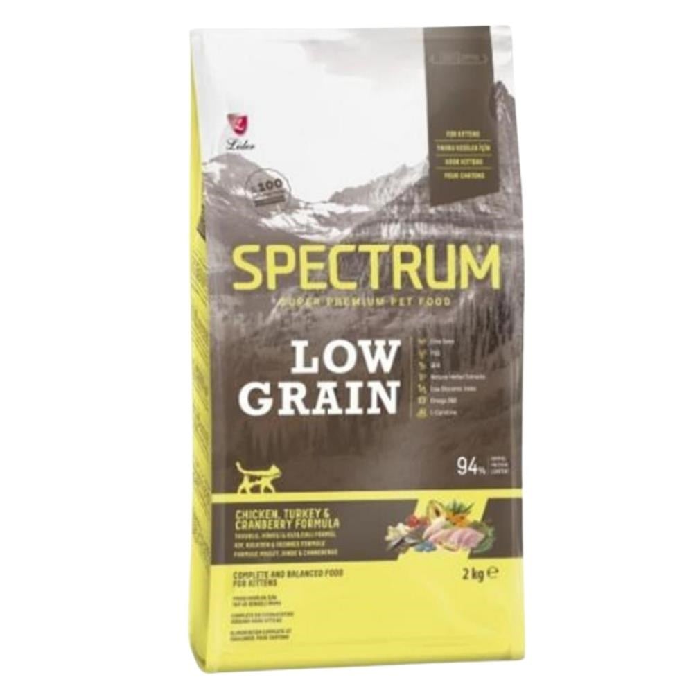 Spectrum Tavuklu Hindili ve Kızılcıklı Düşük Tahıllı Yavru Kedi Maması 2 kgSpectrum