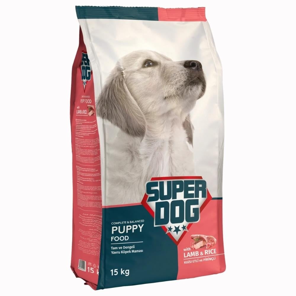 Super Dog Kuzu Etli ve Pirinçli Yavru Köpek Maması 15 kgSuper Dog