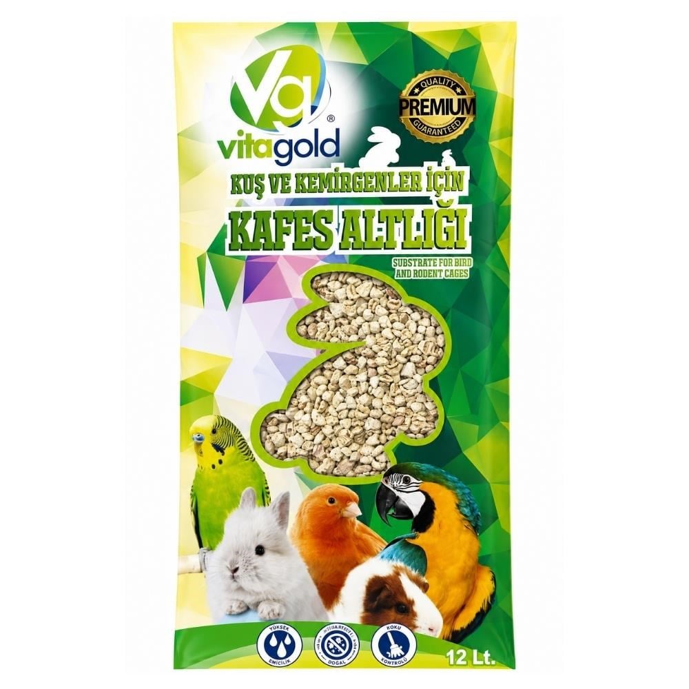 Vitagold Mısır Granülü Kuş ve Kemirgen Altlığı 12 ltVitagold