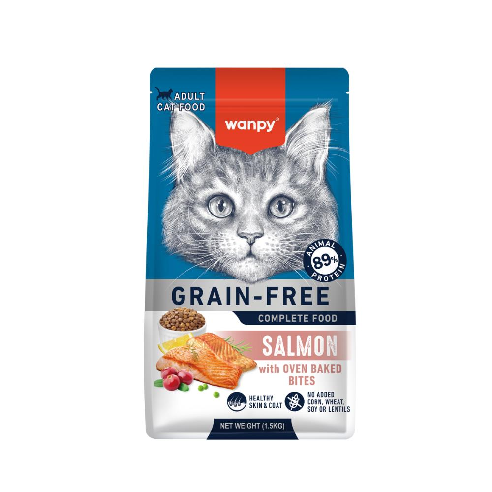 Wanpy Tahılsız Somonlu Yetişkin Kedi Maması 1,5 kgWanpy