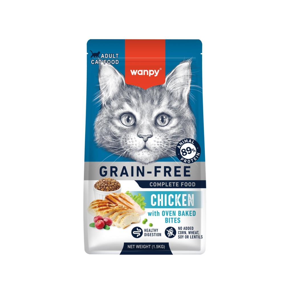 Wanpy Tahılsız Tavuklu Yetişkin Kedi Maması 1,5 kgWanpy