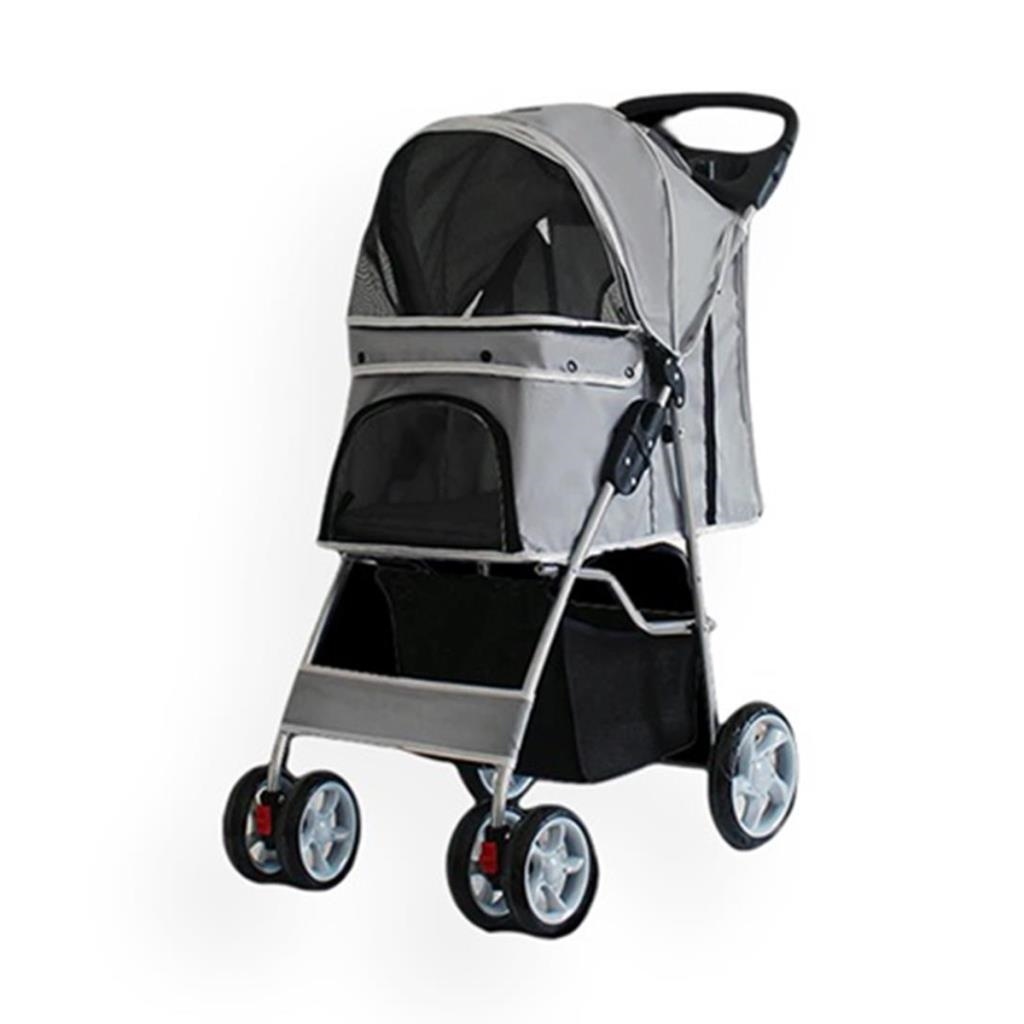 Zampa SP02P-G Favorite Kedi ve Köpek Arabası Gri 46x78x99 cmZampa