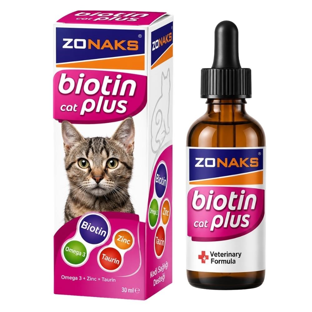 Zonaks Kedi Tüy Dökümü Azaltıcı Biotin Plus 50 mlZonaks