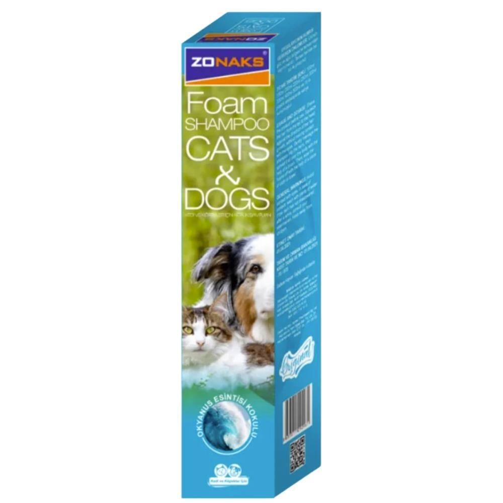 Zonaks Kedi ve Köpekler için Okyanus Esintisi Köpük Şampuan 250 mlZonaks