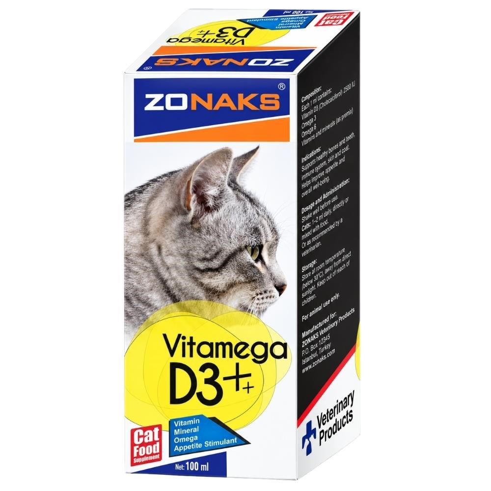 Zonaks Kedi Vitamin D3 Besin Takviyesi 100 mlZonaks