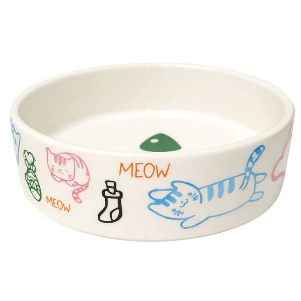 ZooStar Büyük Boy Seramik Kedi ve Köpek Mama Kabı 400 ml Karışık DesenliZooStar