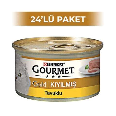 Purina Gourmet Gold Kıyılmış Tavuklu Konserve 85 gr 24 Adet