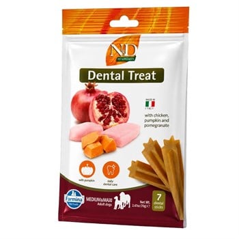 N&D Pumpkin Tavuklu Bal Kabaklı ve Narlı Orta ve Büyük Irk Yetişkin Köpek Ödül Maması 100 gr 7'liND