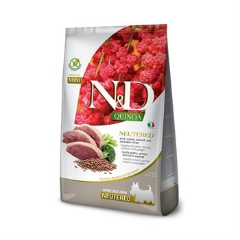 N&D Quinoa Tahılsız Kısırlaştırılmış Ördekli Mini Köpek Maması 7 kgND