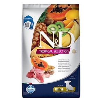 N&D Tropical Selection Kuzu Etli ve Tropikal Meyveli Mini Irk Yavru Köpek Maması 5 kgND
