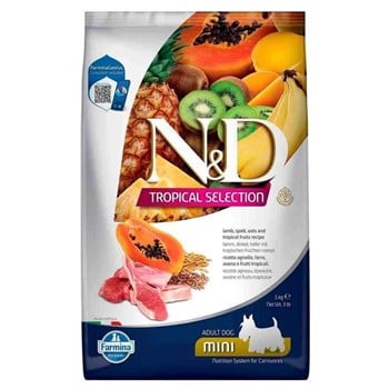 N&D Tropical Selection Kuzu Etli ve Tropikal Meyveli Mini Irk Yetişkin Köpek Maması 5 kgND