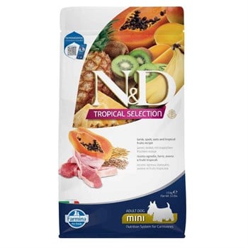 N&D Tropical Selection Kuzu Etli ve Tropikal Meyveli Mini Irk Yetişkin Köpek Maması 1,5 kgND