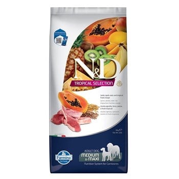 N&D Tropical Selection Kuzu Etli ve Tropikal Meyveli Orta ve Büyük Irk Yetişkin Köpek Maması 10 kgND
