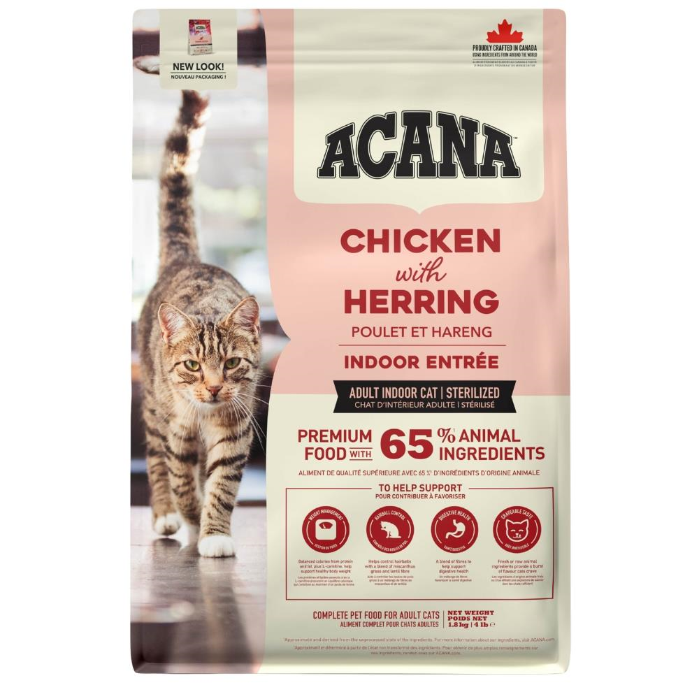 Acana Indoor Entree Hairball Control Tavuklu ve Hindili Kısırlaştırılmış Kedi Maması 4,5 kgAcana