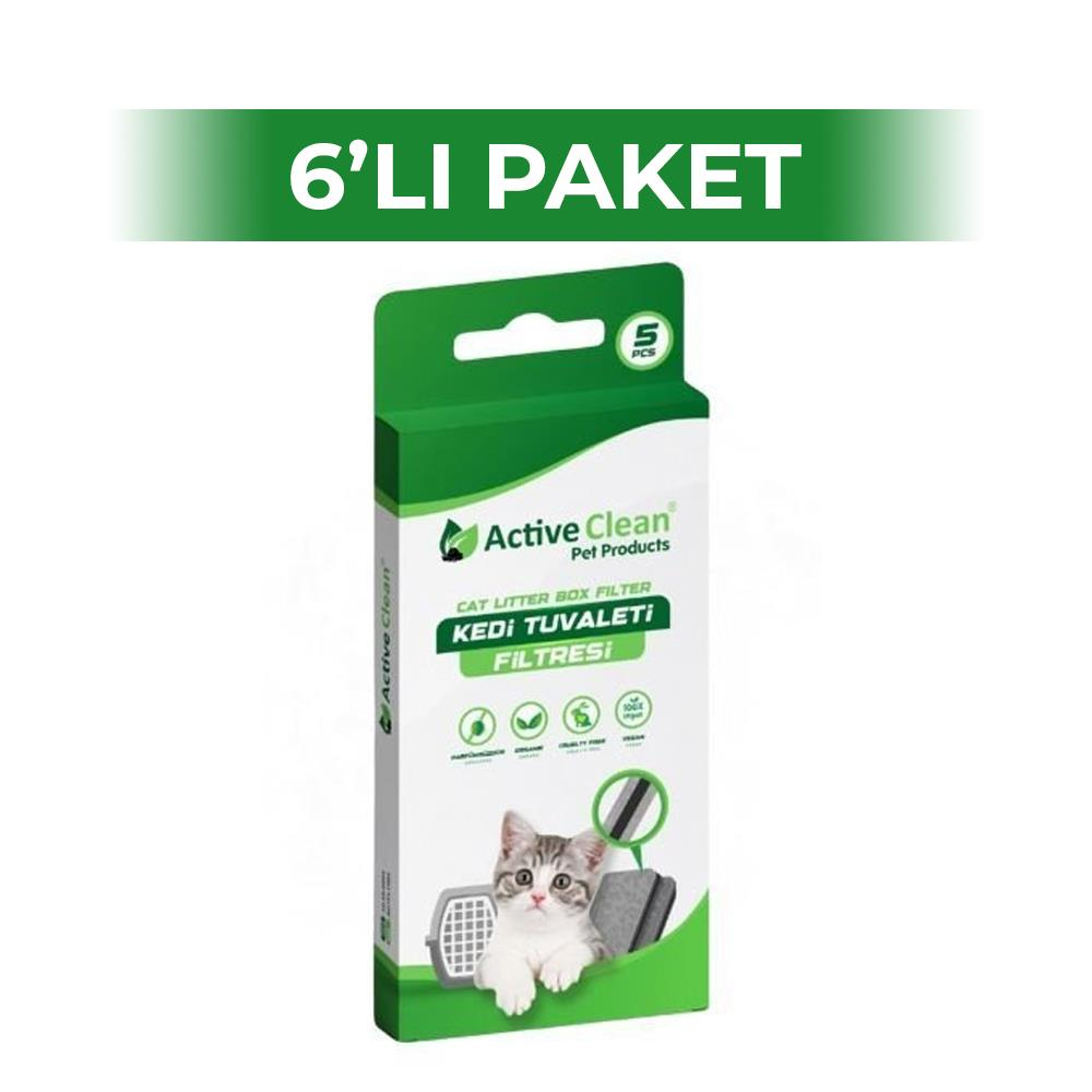 Active Clean Kedi Tuvalet Filtresi 5'li 6 AdetActive Clean