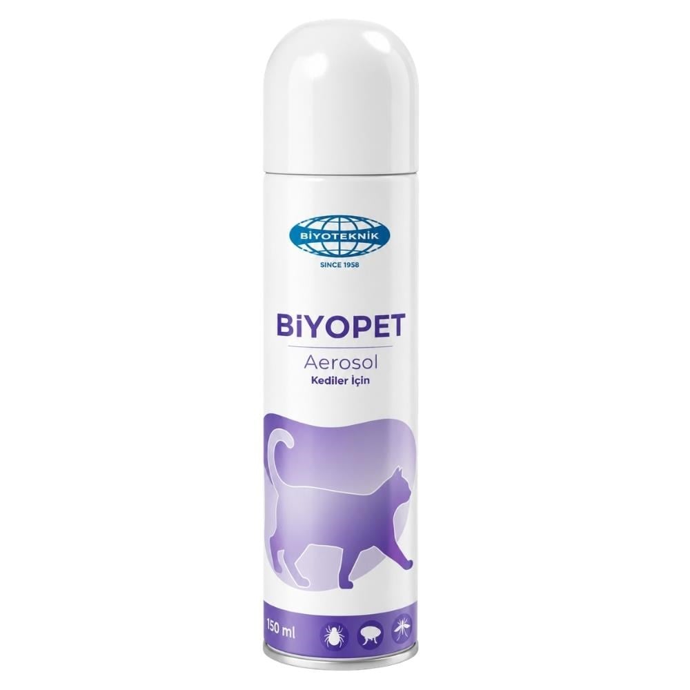 Biyoteknik Biyopet Aerosol Kediler İçin Ortam ve Barınak Spreyi 150 ml