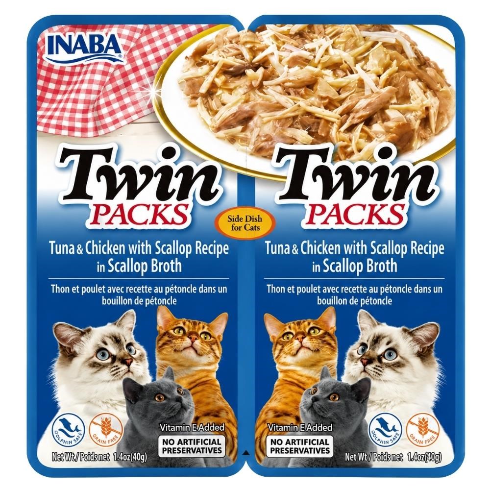 Ciao Twin Packs Deniz Taraklı Ton Balıklı ve Tavuklu Kedi Çorbası 2x40 gr